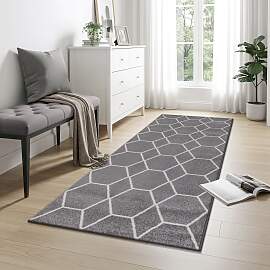 Teppich SANAT "Trellis", grau, B:80cm