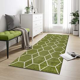 Teppich SANAT "Trellis", grün, B:80cm