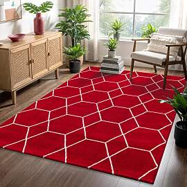 Teppich SANAT "Trellis", rot, B:60cm