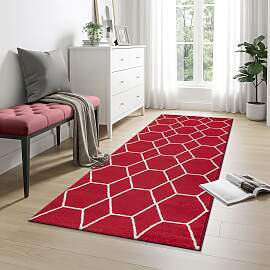 Teppich SANAT "Trellis", rot, B:80cm