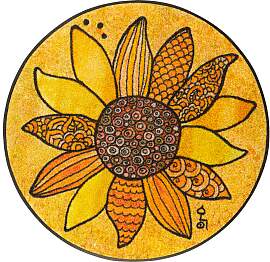 Teppich "Sonnenglück", bunt, Ø:85cm,