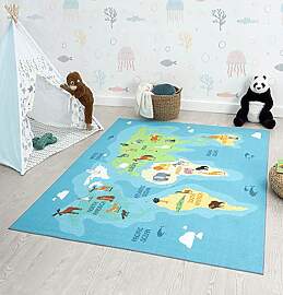 Teppich THE CARPET "Happy Life", blau,