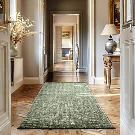 Teppium, Baumwolle Chenille Teppich Läufer Grün