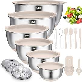 Terlulu Rührschüssel 6er Set, Edelstahl