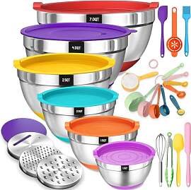 Terlulu Rührschüssel 6er Set, Edelstahl