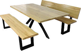 Terrassen-Sitzgruppe mit Spiderfuß-Tisch