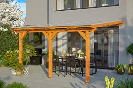 Terrassendach SKANHOLZ "Bormio", braun