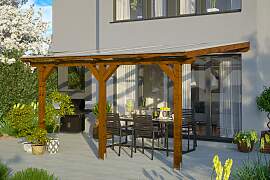 Terrassendach SKANHOLZ "Bormio", braun