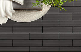 Terrassendiele, Schwarz, Kunststoff, 13.4x3.3x59.2 