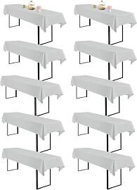 Teruntrue Biertisch Tischdecke 10er Set Hellgrau