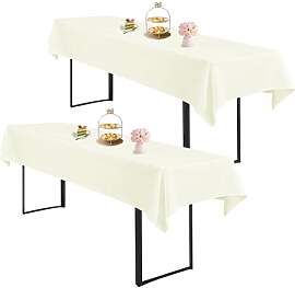 Teruntrue Biertisch Tischdecke 2er Set Beige
