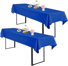 Teruntrue Biertisch Tischdecke 2er Set Royalblau
