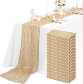 Teruntrue Käsetuch Tischläufer 15 Stück Beige