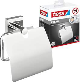 tesa EKKRO Toilettenpapierhalter mit Deckel,