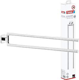 tesa ELEGAANT Bad Handtuchhalter, 2-armig und