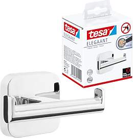 tesa ELEGAANT Doppel-Handtuchhaken, verchromt -