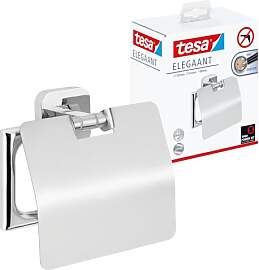 tesa ELEGAANT Toilettenpapierhalter mit Deckel,