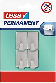 tesa H6661200 Permanent Haken rechteckig Metall,