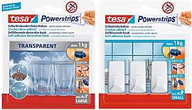 tesa Klebehaken für transparente Oberflächen und 