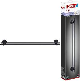 tesa Moon Black Doppel-Handtuchstange, matt