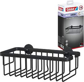 tesa MOON BLACK Duschablage zur Wandmontage ohne