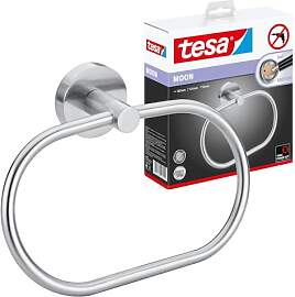 tesa Moon Handtuchring, Edelstahloptik -