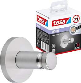tesa MOON Klebehaken, verchromt, runde Form -