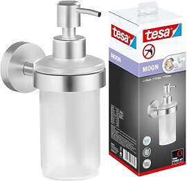 tesa Moon Seifenspender-Set, satiniertes Glas und