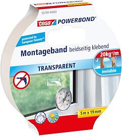 tesa Powerbond Montageband Transparent -