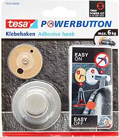 tesa Powerbutton Haken Classic aus verchromtem