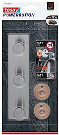 tesa Powerbutton Hakenleiste Classic aus Edelstahl 