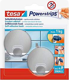 tesa Powerstrips Haken Small Metall RUND -