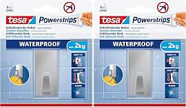 tesa Powerstrips Haken Waterproof L Metall eckig - 