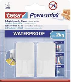 tesa Powerstrips Haken Waterproof Wave, weiß -