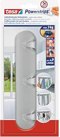 tesa Powerstrips Hakenleiste, matt-chrom -