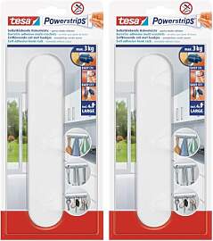 tesa Powerstrips Hakenleiste, weiß -