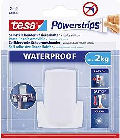 tesa Powerstrips Waterproof Rasiererhalter Wave,