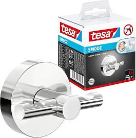 tesa SMOOZ Handtuchhaken, verchromter Edelstahl -