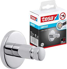 tesa SMOOZ Klebehaken, verchromt, runde Form -
