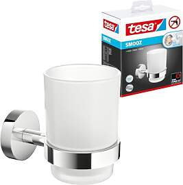 tesa SMOOZ Zahnputzbecher mit Halterung - Becher