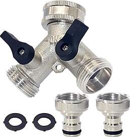 Tesmotor 2-Wege Y-Verteiler für Wasserhähne