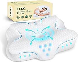 TESQ Ergonomisches Nackenkissen, 2-in-1 Memory