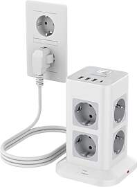 TESSAN 8 Fach Mehrfachsteckdose mit USB C,
