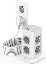 TESSAN Mehrfachsteckdose mit USB C, 8 Fach