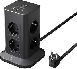 TESSAN Mehrfachsteckdose mit USB C, 8 Fach