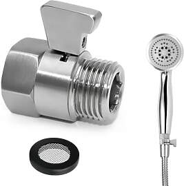 TETEWEVER Duschkopf Absperrventil Messing Shut Off 