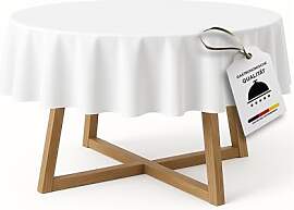texpot Damast Tischdecke 320 cm rund 100%