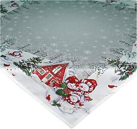 texpot Tischdecke 85x 85 cm Schneemann Weihnachten 