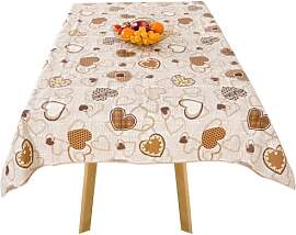 texpot Wachstuch 140 x 180 cm oval mit Herzen