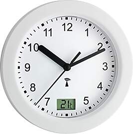 TFA Dostmann Analoge Badezimmer Uhr Funk, 60.3501, 